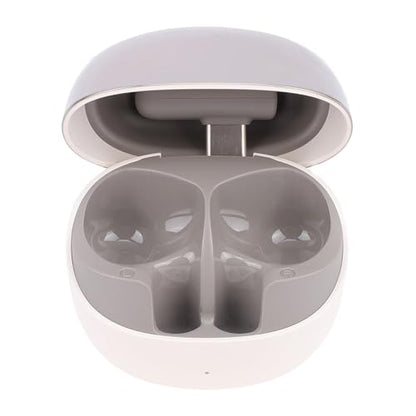 Jiawu Wireless Gaming Earbuds Ultra Low Latency Dual Device Connectivity for PC VR Phone Tablet with ENC Mic USB C Dongle (White)