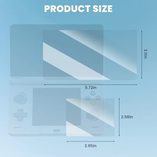4 PCS Screen Protector for AYN THOR Handheld Console, Tempered Glass Protection Accessories, Scratch-Resistant, High-Definition, Easy Install, (Upper & Lower Screen)