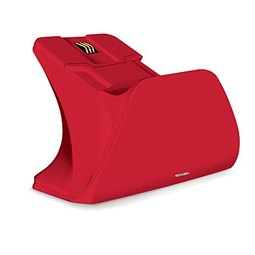 Controller Gear Pulse Red Universal Xbox Pro Charging Stand with 1100 Mah Rechargeable Battery, Charging Station for Xbox Series X|S and Xbox One - color: Pulse Red, style: Next Gen - Series X|S, Forward + Backward Compatible