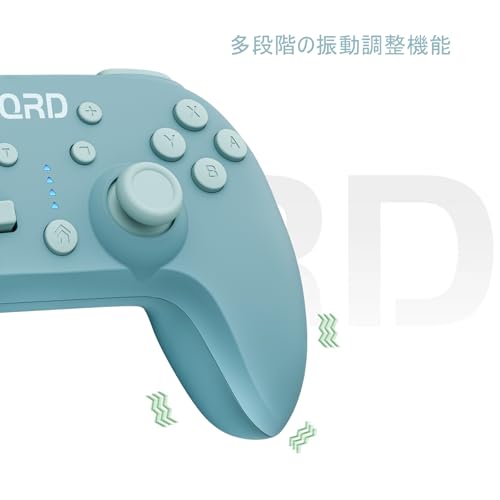 QRD Junior E5 Wireless Controller for Switch/Lite/OLED/Switch 2 Windows PC Mac iOS Andoird,6 Axis Gyro,TURBO (Switch Controller Blue) - color: Switch Controller Blue