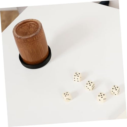 BESPORTBLE Wooden Dice Cup Capacity Dice Rolling Cup with Base for Board Games Excellent Craftsmanship for Home Ktv Bar Entertainment Versatile Dice Shaker Prop