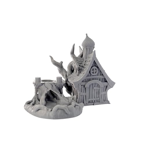 Baba Yaga Dice Tower - Fantasy Gaming Accessory for Board Games, D&D & Tabletop RPGs (Paintable)