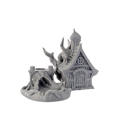Baba Yaga Dice Tower - Fantasy Gaming Accessory for Board Games, D&D & Tabletop RPGs (Paintable)