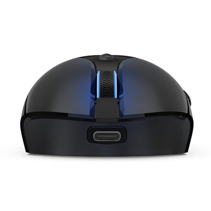 Lenovo Legion M410 Wireless RGB Gaming Mouse – 6 Button Palm Grip Mouse with 16,000 DPI, 53 Hour Rechargeable Battery, 2-Zone RGB Lighting, NVIDIA Reflex Compatible - color: Translucent, size: Medium | Right Handed, style: M410