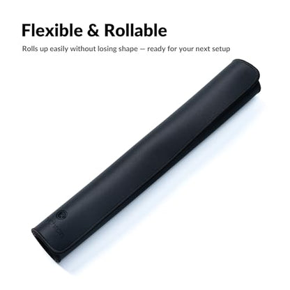 Keychron XL Gaming Mouse Pad Desk Mat, 35.4" × 15.7", Soft Micro-Weave Surface, Non-Slip Rubber Base, Anti-Fray Stitched Edges, Extended Large Mousepad for Gaming & Office – Black - size: XL - 35.4 x 15.7 inches