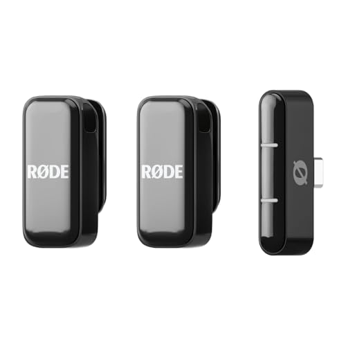 RØDE Wireless Micro - Compact Wireless Microphone, Two Mics with Charge Case for Smartphone Content Creation - USB-C, Black | Ultra-Compact Smartphone Wireless Kit: 2 Clip-on Transmitters, USB-C Receiver, Pocket Charge Case-Up to 21 Hr - color: Black