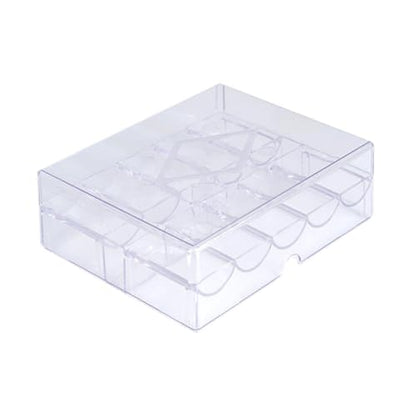 Menolana Acrylic Chip Case Chip Carrier Lightweight Organizer Container Chip Tray Transparent for Family Parties Tabletop Game Travel