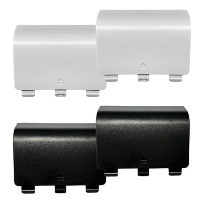 4 Pcs Battery Back Cover for Xbox Series X/S Controller[NOT for Xbox One & One X/S],Battery Back Shell Covers,Replacement Battery Door Shell Repair Part Compatible with Xbox Series S/X(Black&White) - color: 2 Black+2 White