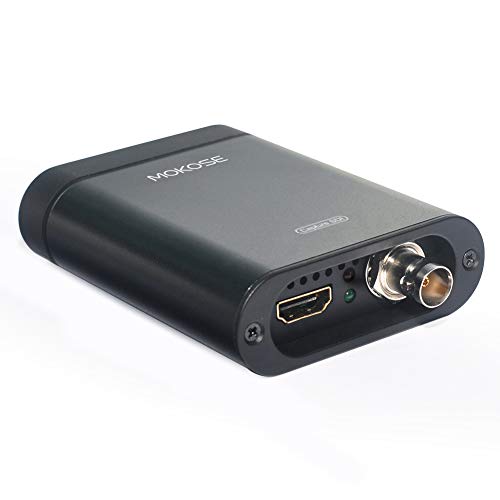 MOKOSE USB3.0 HDMI/SDI Video Capture Card for Windows, Linux, OS X (Mac) HD Loop Thru Game Dongle Grabber Device 1080P 60fps UVC Free Driver Box