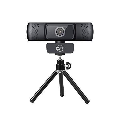 MEE Audio 201W 1080p HD Webcam with Mini Tripod, Wide Angle Lens, Microphone, Autofocus, Low Light Correction for Zoom Video Calling; USB Streaming Web Camera for Computer PC Mac Laptop Desktop - style: 1080p Wide Angle & Tripod