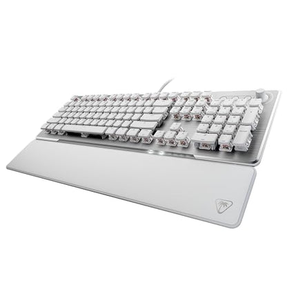 Turtle Beach Vulcan II Full-Size Mechanical RGB Gaming Keyboard | Titan Mechanical Switches, Customizable RGB Lighting, Detachable Palm Rest, Media Controls, Aluminum Top Plate, Numpad, White - color: White