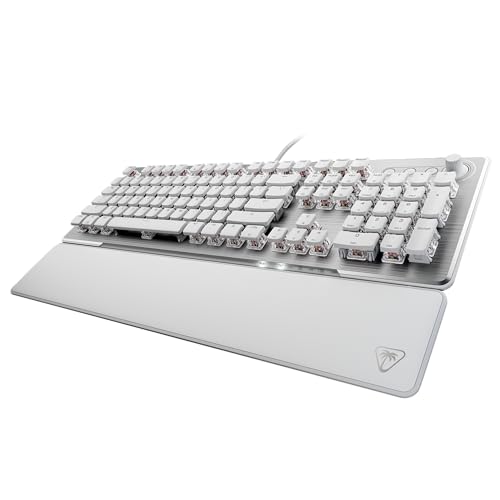Turtle Beach Vulcan II Full-Size Mechanical RGB Gaming Keyboard | Titan Mechanical Switches, Customizable RGB Lighting, Detachable Palm Rest, Media Controls, Aluminum Top Plate, Numpad, White - color: White