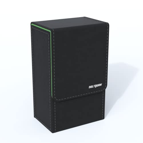 Black Tarot Card Holder with Light Green Interior; Fold Top Tarot Card Box Case with Magnetic Lid Closure; Fits Rider Waite Tarot Card Deck; Holder Measures Standard Size 5.39 x 3.38 x 2 In - color: Light Green