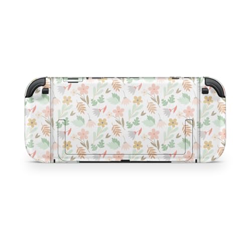Glossy Glitter Gaming Skin Compatible with Nintendo Switch 2 Console Only - Neutral Flowers - Premium 3M Vinyl Protective Wrap Decal Cover - Easy to Apply | Crafted in The USA by MightySkins - color: Neutral Flowers, size: Switch 2 Console Skin Only, styl