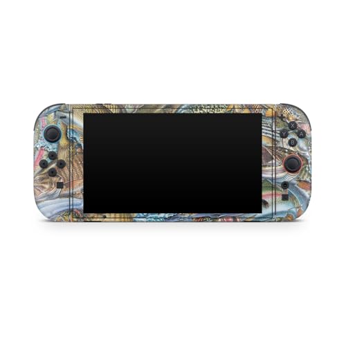 Glossy Glitter Gaming Skin Compatible with Nintendo Switch 2 Console Only - Action Fish Puzzle - Premium 3M Vinyl Protective Wrap Decal Cover - Easy to Apply | Crafted in The USA by MightySkins - color: Action Fish Puzzle, size: Switch 2 Console Skin Only