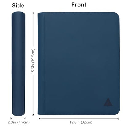 Top loader Binder, Holds 432 Top Loaders, 9 Pockets Top Loader Binder with Sleeves for Cards in 3'' x 4'' Top loaders -Blue - color: Blue