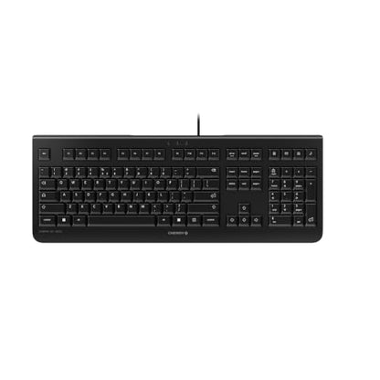 Cherry KC 1000, Wired Keyboard with Number Pad for PC/Laptop, Plug & Play (USB-A Connection), Slim Design, Whisper Quiet Typing, 4 Hot Keys, QWERTY, Black - color: Black
