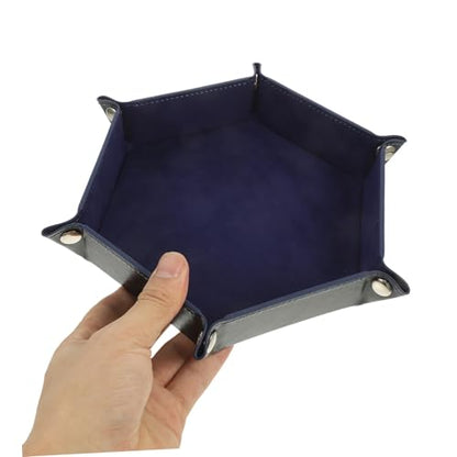 Kisangel Folding Pu Dice Tray Storage Box for Tabletop Games Dice Holder Design