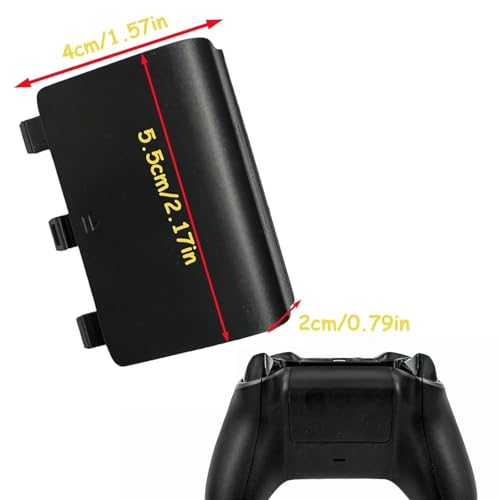 CaoXiong 4 Pack Battery Cover for Xbox One&One S/X Controller Cover, Replacement Battery Back Cover for Xbox One S/X,[NOT for Xbox Series X/S](Black) [video game] - color: black