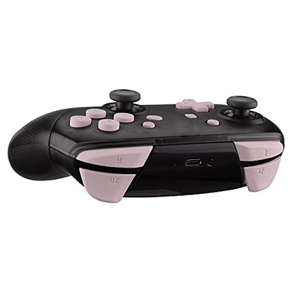 eXtremeRate Cherry Blossoms Pink ABXY D-pad ZR ZL L R Keys for Nintendo Switch Pro Controller, Glossy DIY Replacement Full Set Buttons with Tools for Nintendo Switch Pro - Controller NOT Included - color: Cherry Blossoms Pink