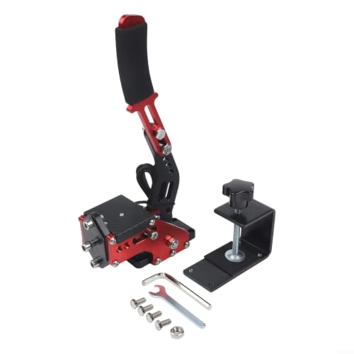 USB Racing Handbrake for PC for windows, Hall Sensor for drift Handbrake Compatible with for logitech G27 G29 G920 T500 Steering Wheels, Aluminum Alloy, Black Adjustable Tension Sim for drift(Red) - size: Red