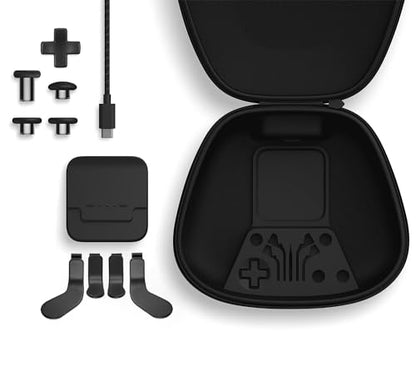 Complete Component Pack for Elite Controller Series 2 - Accessories Replacement Parts Repair Kit with Storage Case, Charging Dock and Charger Cable, 4 Thumbsticks, 4 Paddles, 1 D-Pad - color: Black