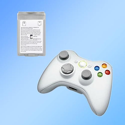 2 Pcs Battery Pack Cover for Xbox360 Wireless Controller, Replacement Battery Pack Cover Shell Case (1×Black, 1×White) - color: Black&White