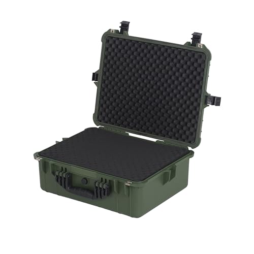 MEIJIA All Weather IP67 Waterproof Hard Camera Case,Hard Protective Case,Hard Case with Customizable Foam,Fit Use of Drones,Camera,Equipments,Pistols(Green,20.62 x16.85x8.11inches) - color: Green, size: 20.62 x16.85x8.11inches