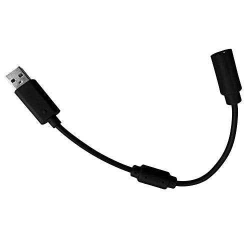 Replacement Dongle USB Controller Breakaway Cable Cord Game Controller Adapter for Xbox 360 PC Wired Controller Rock Band and Guitar Hero - Black (3 Pack)