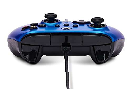 PowerA Enhanced Wired Controller for Xbox Series X|S - Sapphire Fade, gamepad, wired video game controller, gaming controller, Xbox Series X|S, Officially Licensed for Xbox - color: Sapphire Fade