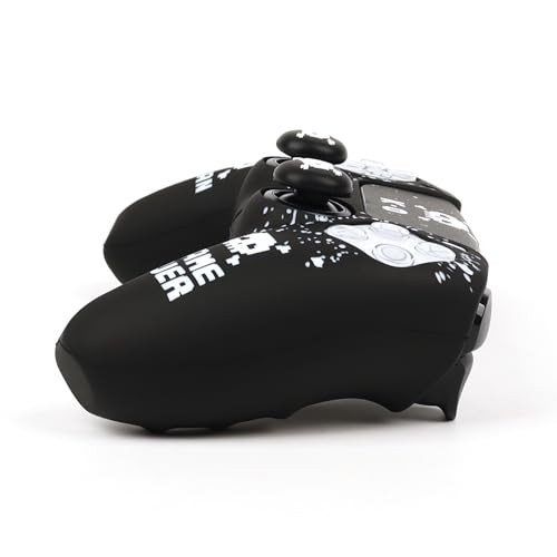 Pixelated Skull Controller Skin Cover Compatible with PS5/Playstation 5 Controller, RALAN Protector Case Customised Thumb Grip - color: Pixelated Skull Black White