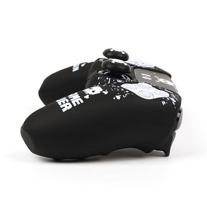 Pixelated Skull Controller Skin Cover Compatible with PS5/Playstation 5 Controller, RALAN Protector Case Customised Thumb Grip - color: Pixelated Skull Black White