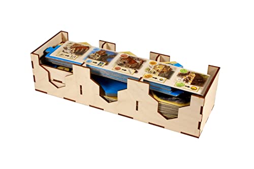 The Broken Token Game Organizer Compatible with Catan Base Game - Wooden Game Organizing Box with Multiple Trays - style: Standard Edition