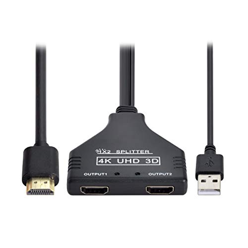 xiwai HDMI-Compatible 1.3 to Dual Female Splitter Switch Extension Adapter Cable with Power for HDTV Laptop 1080P - style: With USB Power