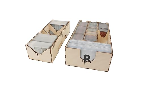 The Broken Token Frosthaven Compatible Game Organizer with Monster Tuck Boxes - Wood Storage Box with Multiple Trays for Cards, Tokens & More - Wooden Game Organizer