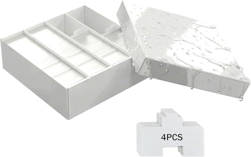 Card Storage Bbox, 4 Row Card Box for Standard Card with Card Stoppers 1Pcs | 4 Row Cardboard Storage Box for Standard Card Laminated Cardboard Surface Card Stopper - size: 1 Pack