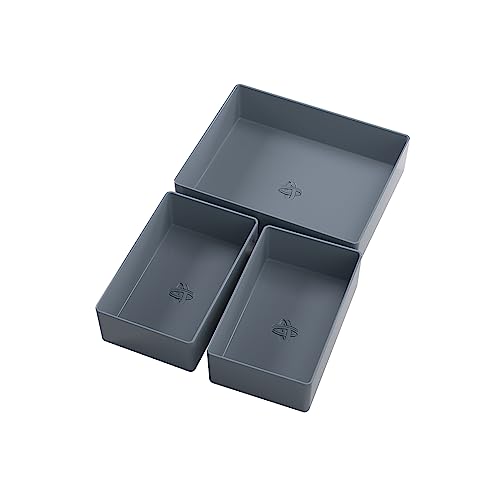 Gamegenic Token Silo Card Add On - 3-Piece Set of Game Trays, Holds Game Cards, Tokens, Dials and Dice, Organize LCG, TCG and Board Game Accessories, Modular Design, Black Color, Made - color: Black