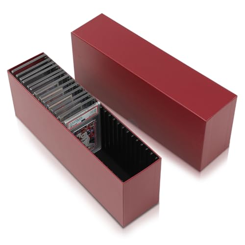 CROSSDESIGN Slotted Graded Card Storage Holder Container Trading Cards | Boxes with Slat Storage Boxes