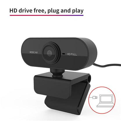 1080p Hd Streaming Webcam with Microphone for Pc Gaming - USB Desktop Camera with Fast Auto Focus & Rotatable Lens - Perfect for Video Conferencing & Live Streaming