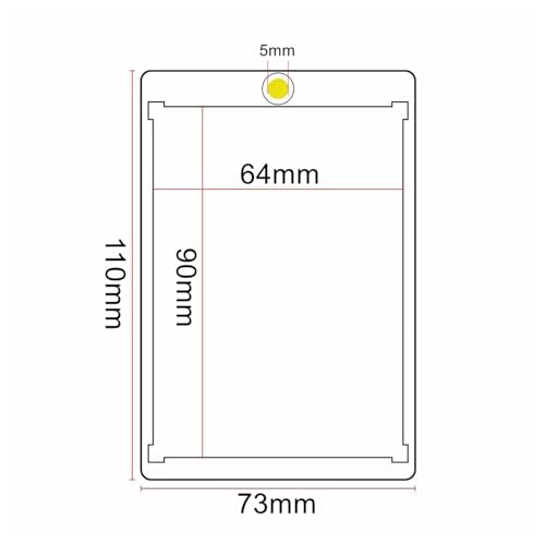 6 Pack Magnetic Card Holder 130pt Thick One Touch Hard Plastic Trading Protector Case for Baseball Basketball Football Sports Cards - color: 130pt