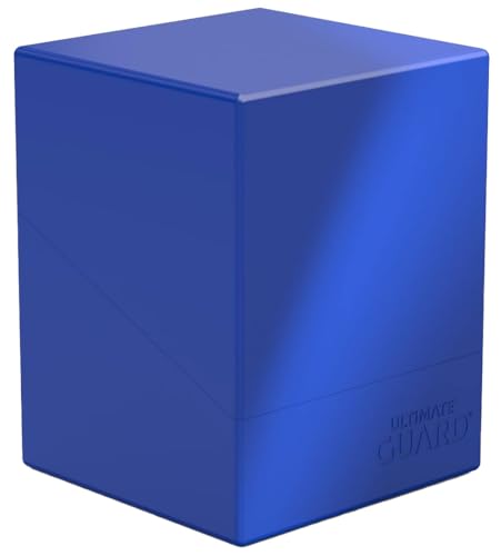 Ultimate Guard Boulder Solid 100+, Deck Case for 100 Double-Sleeved TCG Cards, Blue, Secure & Durable Storage for Trading Card Games, No Transparency - color: Blue