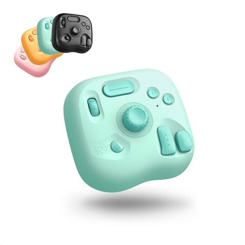 TourBox Lite Bluetooth Oasis Series - Compact Editing Keyboard, Macro Controller with Custom Software for Digital Artist, Photographer, Editor, and Content Creator, Color Your Efficiency (Aqua Green) - color: Aqua Green