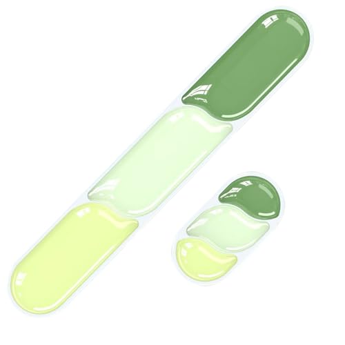 Gel Keyboard Wrist Rest, Ergonomic Wrist Rest for Computer Keyboard and Mouse, Soft Mouse Wrist Support and Keyboard Pad for Typing Pain Relief, Suitable for Office, Home, Computer, Gaming - Green - color: Green