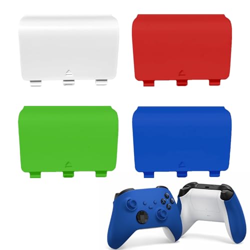 4 Pack Battery Back Cover for Xbox Series S/X Controller, Battery Back Shell Repair Part Compatible with Xbox Series X/Series S Controller[NOT for Xbox One,One X/S](Random Color) - color: Random Color