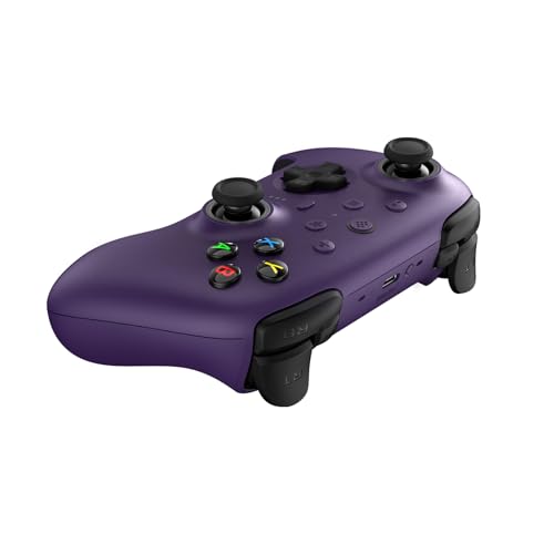 8BitDo Ultimate 2 Wireless Controller for Windows PC, Apple, Steam & Android, Gaming Controller with TMR Joysticks, Hall/Tactile Triggers, Motion Control, RGB Fire Ring, 1000Hz Polling Rate, Purple - color: Purple