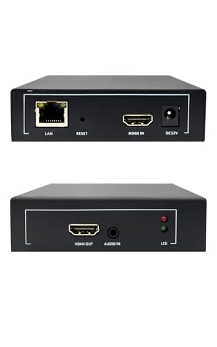 1080P60 HDMI Encoder for Live Streaming, H.264 Video Encoder with SRT, RTMP, RTSP, HLS, UDP Multicast and ONVIF, HDMI Loop Out, IPTV Encoder Compatible with YouTube, Facebook Live and Twitch - color: HDMI EnCoder 1080P [EN-HHN06_LITE]