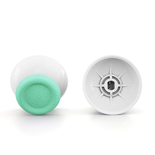 eXtremeRate Mint Green & White Dual-Color Replacement 3D Joystick Thumbsticks for PS5 Controller, Analog Thumb Sticks with Screwdriver for PS4 Slim Pro Controller - color: Mint Green White