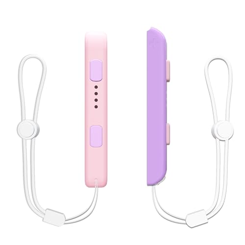 Lonxmovs 2 Pack Wrist Strap for Switch Joycon - Replacement Accessories for Joy con Straps (Pink and Purple) - color: Pink and Purple