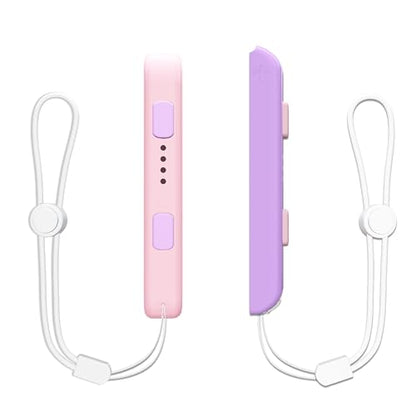 Lonxmovs 2 Pack Wrist Strap for Switch Joycon - Replacement Accessories for Joy con Straps (Pink and Purple) - color: Pink and Purple