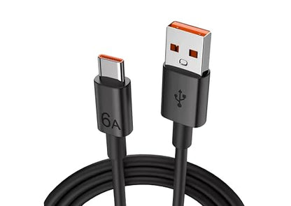 Replacement the USB-C Power Cord Compatible with Charging Cables for Samsung Solar TV Remote Controls, Yootech, Powlaken, Intoval, Seneo,QI-UE and Other Devices with USB-C Power Ports (6 feet)